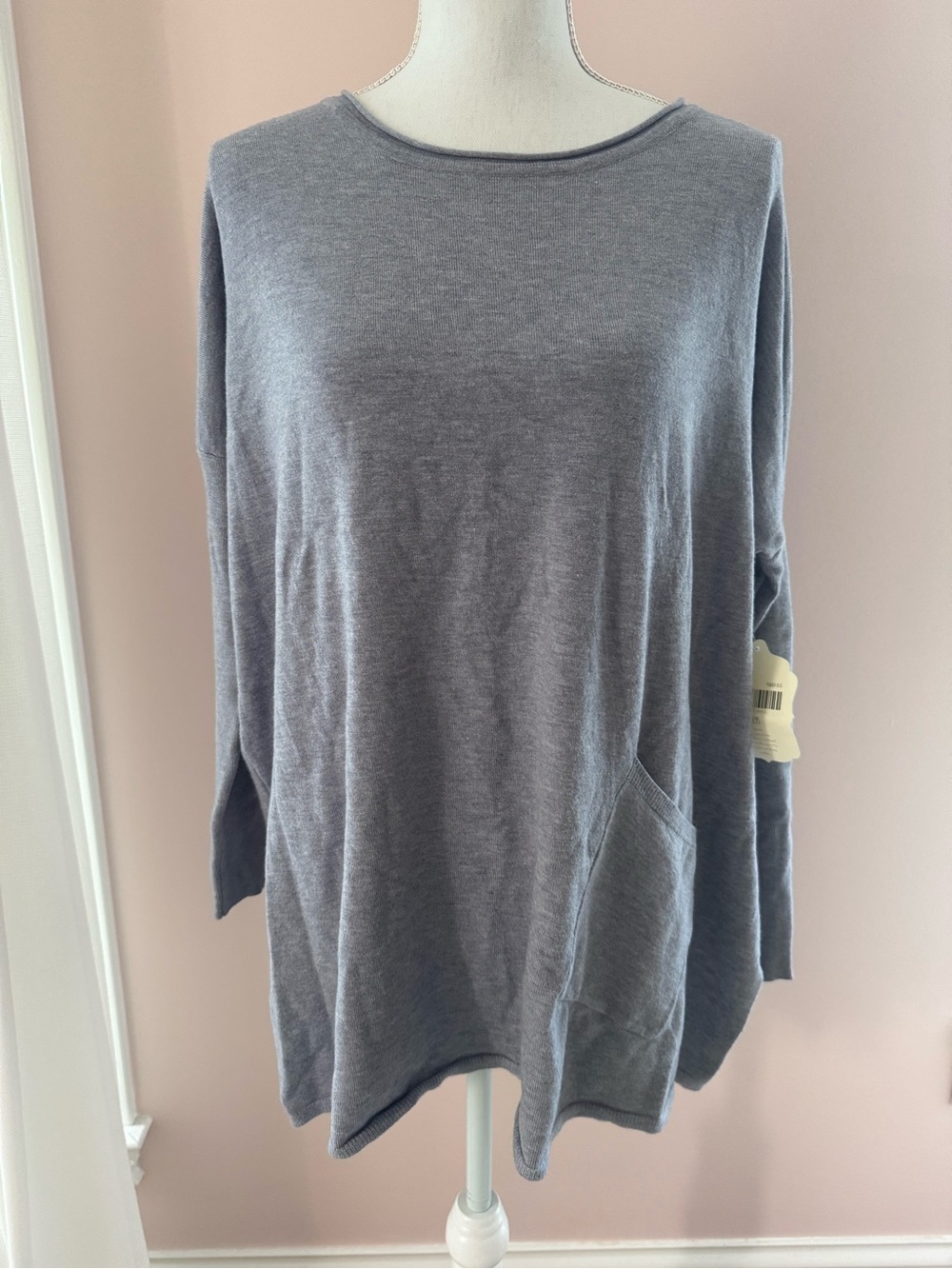NWT Altar'd State Powder Blue Oversized Knit Tunic Sweater Size Large